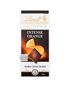 LINDT EXCELLENCE ORANGE "NOIR AUX AMANDES" 100 G
