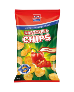 XOX KARTOFFEL CHIPS PAPRIKA 200G
