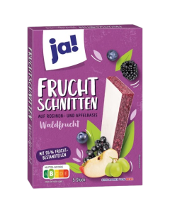 JA! FRUCHT SCHNITTEN WALDFRUCHT 94% 150G 5ER