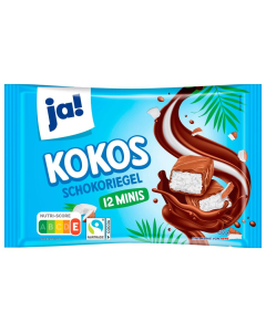 JA! KOKOS SCHOKO RIEGEL MIX 400G
