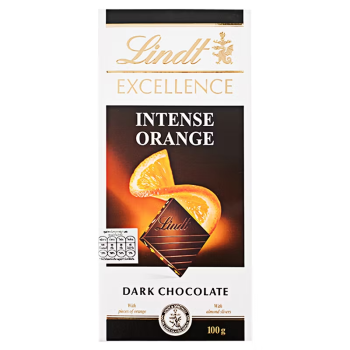 LINDT EXCELLENCE ORANGE "NOIR AUX AMANDES" 100 G
