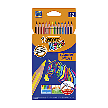 Crayon 12 Coleur Stripes