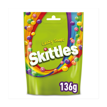 SKITTLES CRAZY SOURS SACHET 160 G