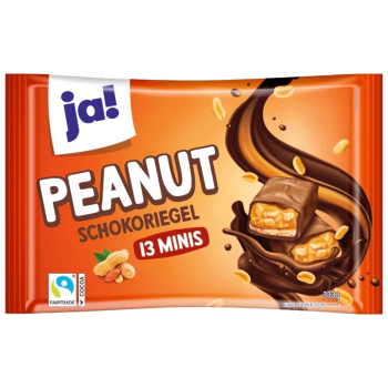 JA! PEANUT SCHOKO RIEGEL MIX 400G