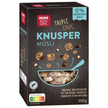 KNUSPER MÜSLI TRIPLE CHOC 500G