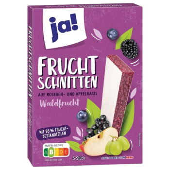 JA! FRUCHT SCHNITTEN WALDFRUCHT 94% 150G 5ER