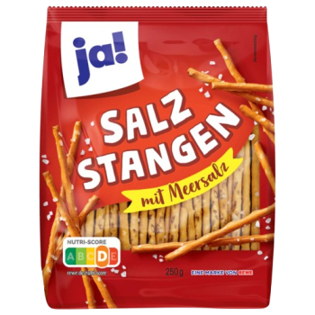 Ja! Bâtonnets De Bretzel  Au Sel Marin "Salzstangen" 250 G