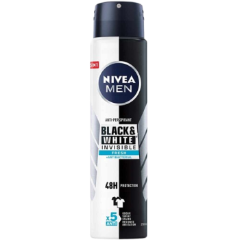 NIVEA DEO 200 ML HOMME BLACK & WHITE (FRESH)