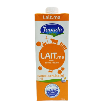Lait Jaouda Naturel Demi-Écrémé