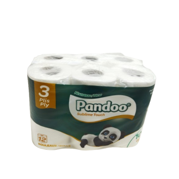 PANDOO Papier hygiénique 3 plis 24 Rlx