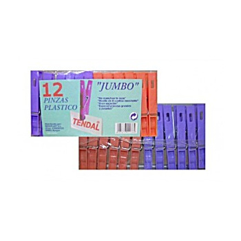 PINCE EN PLASTIQUE JUMBO 12 UNITÉS